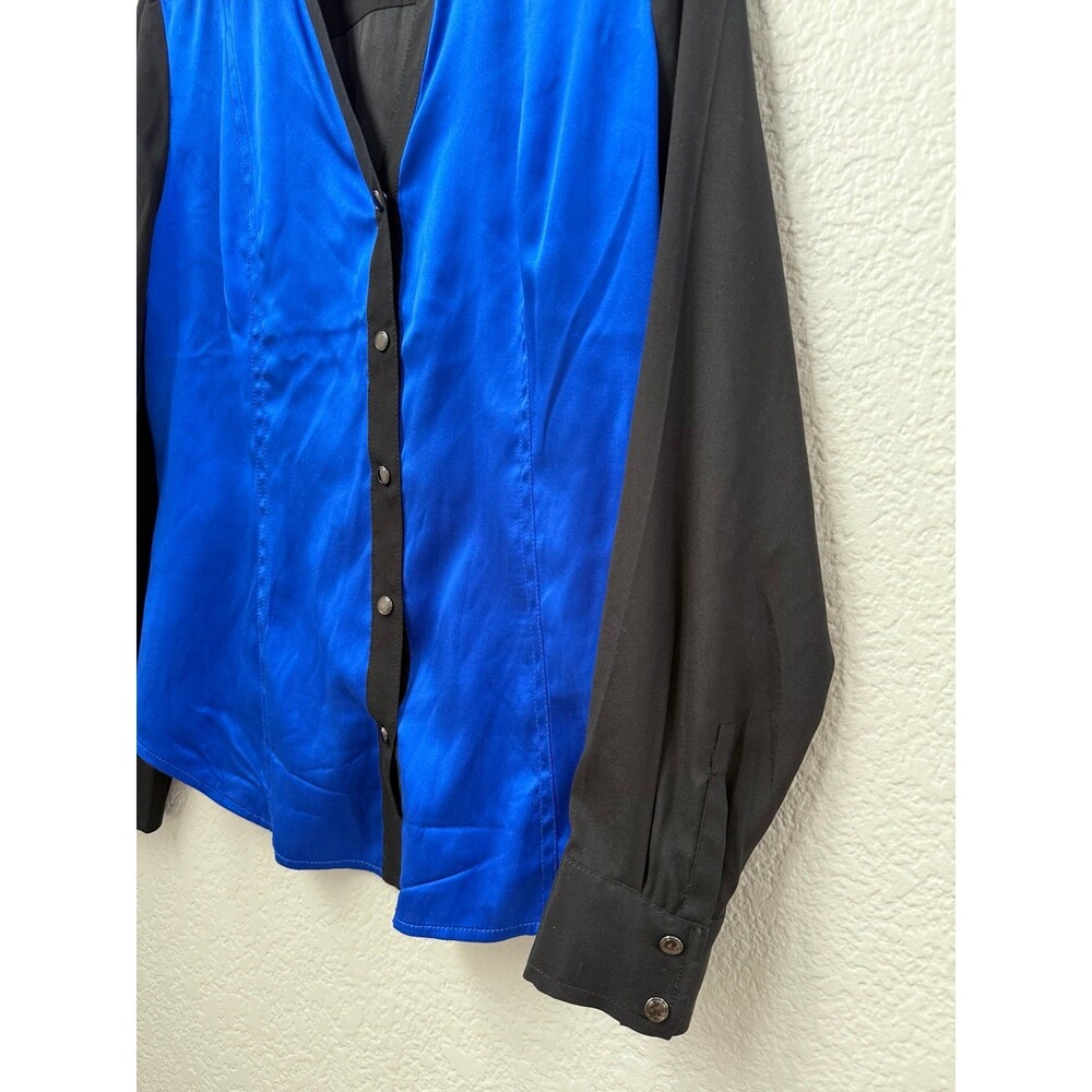 Cach Color Block Button Down Blouse - image 4